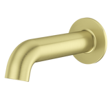 Modern Round Non-Diverting Tub Filler in Brushed Gold