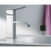 ALFI brand AB1258-PC Polished Chrome Square Body Curved Spout Single Lever Bathroom Faucet