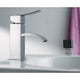 ALFI brand AB1258-PC Polished Chrome Square Body Curved Spout Single Lever Bathroom Faucet