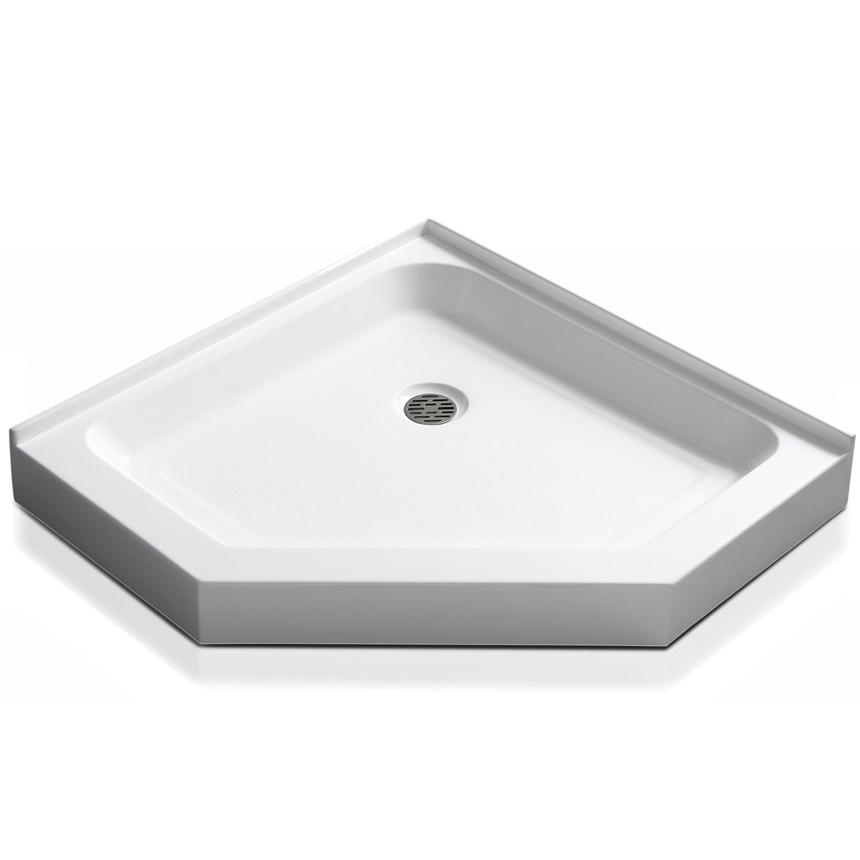 ANZZI SB-AZ01NO-R 36 in. x 36 in. Neo-Angle Double Threshold Shower Base in White