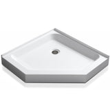 ANZZI SB-AZ01NO Randi 36 in. x 36 in. Neo-Angle Double Threshold Shower Base in White