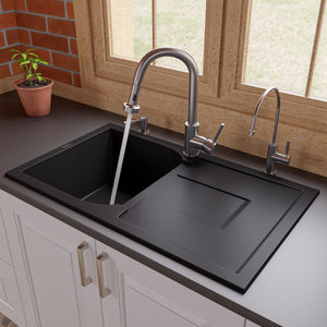 Brushed Nickel Sensor Gooseneck Pull Down Kitchen Faucet