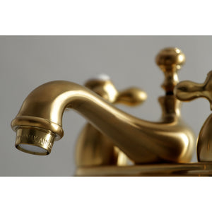 Kingston Brass KS3607AX 4 in. Centerset Bathroom Faucet, Brushed Brass