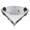 EAGO AM200  5' Rounded Modern Double Seat Corner Whirlpool Bath Tub with Fixtures