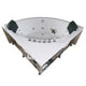 EAGO AM200  5' Rounded Modern Double Seat Corner Whirlpool Bath Tub with Fixtures