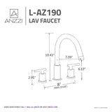 ANZZI L-AZ190BN Roman 8 in. Widespread 2-Handle Bathroom Faucet in Brushed Nickel
