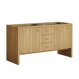 Hudson 60" Double Vanity, Light Natural Oak, w/ 3 CM Phantome Eclos Top