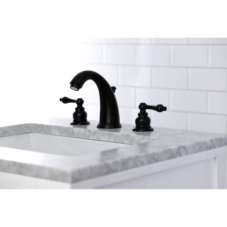 Kingston Brass KB980AL Victorian 2-Handle 8 in. Widespread Bathroom Faucet, Matte Black