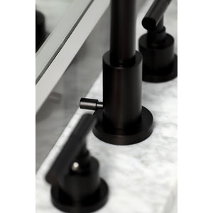 Fauceture FSC8925CKL Kaiser Widespread Bathroom Faucet with Brass Pop-Up, Oil Rubbed Bronze