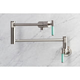 Kingston Brass KS4108CKL Kaiser Wall Mount Pot Filler Faucet, Brushed Nickel