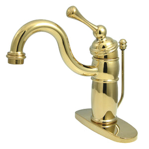 Kingston Brass KB1402BL Victorian Single-Handle Bathroom Faucet with Pop-Up Drain, Polished Brass