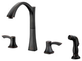 ANZZI KF-AZ032ORB Soave Series 2-Handle Standard Kitchen Faucet in Oil Rubbed Bronze