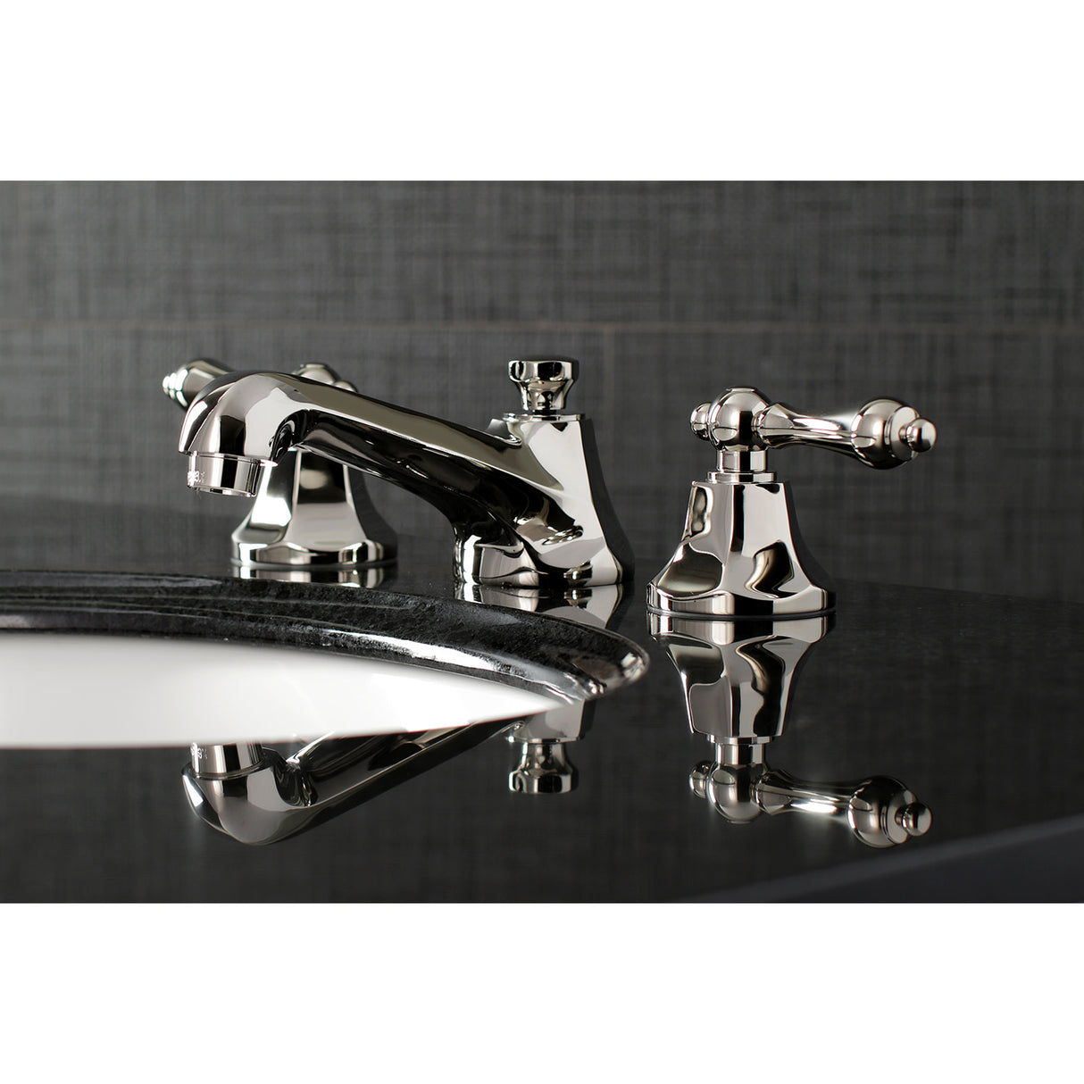Kingston Brass KS4466AL 8 in. Widespread Bathroom Faucet, Polished Nickel