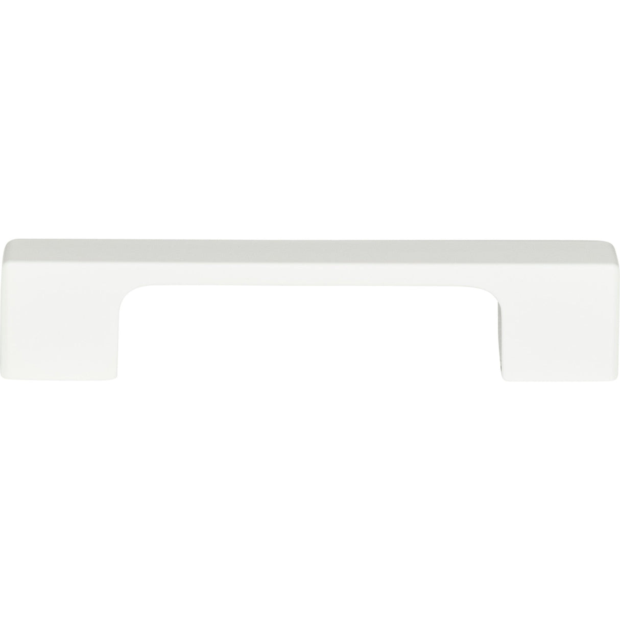 Atlas Homewares Thin Square Pull 3 3/4 Inch (c-c) High White Gloss