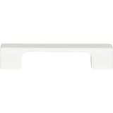 Atlas Homewares Thin Square Pull 3 3/4 Inch (c-c) High White Gloss