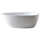 ALFI brand AB8861 59 inch White Oval Acrylic Free Standing Soaking Bathtub