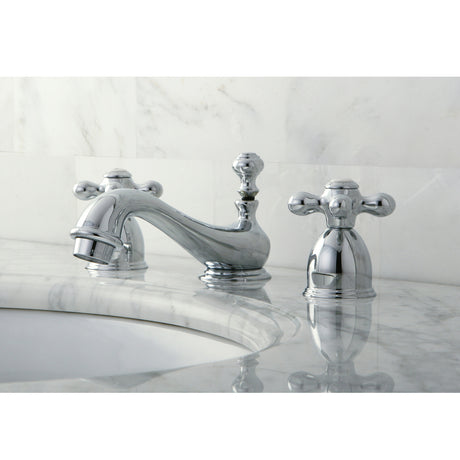 Kingston Brass KS3951AX Restoration Mini-Widespread Bathroom Faucet, Polished Chrome