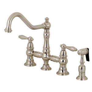 Kingston Brass KS3278ALBS Kitchen Faucet with Side Sprayer, Brushed Nickel