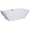 ALFI brand AB8840 67 inch White Rectangular Acrylic Free Standing Soaking Bathtub