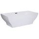 ALFI brand AB8840 67 inch White Rectangular Acrylic Free Standing Soaking Bathtub