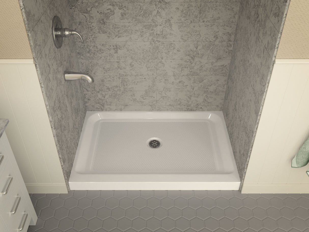 ANZZI SB-AZ02XX Reach 36 x 48  in. Single Threshold Shower Base in White