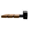 Black Matte 16" Wide Foldable Teak Shower Seat with Round Hardware