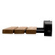 Black Matte 16" Wide Foldable Teak Shower Seat with Round Hardware
