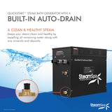 Black Series Wifi and Bluetooth 10.5kW QuickStart Steam Bath Generator Package in Oil Rubbed Bronze BKT1050ORB-A