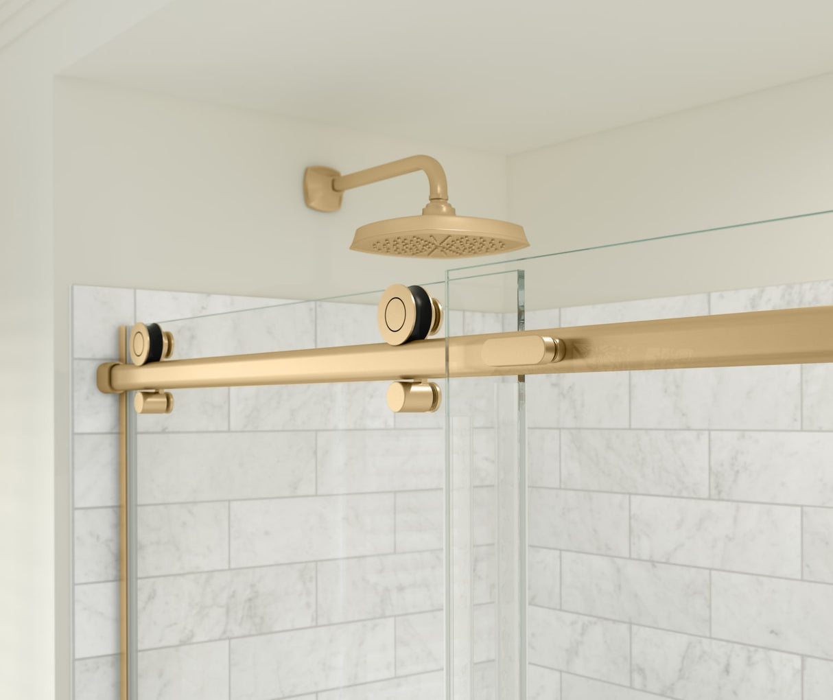 MAAX 107545-900-343-000 Odyssey SC 48" x 32" x 78" 8mm Sliding Shower Door for Corner Installation with Clear glass in  Brushed Gold