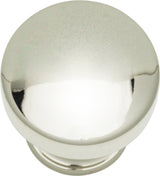 Atlas Homewares Browning Round Knob 1 1/4 Inch Polished Nickel