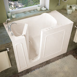 MediTub Walk-In 26 x 53 Left Drain Biscuit Soaking Walk-In Bathtub