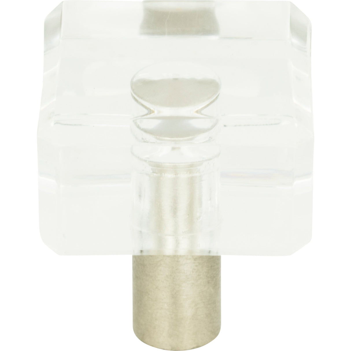 Atlas Homewares Optimism Square Knob 1 1/4 Inch Brushed Nickel