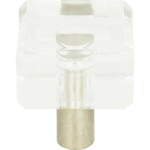 Atlas Homewares Optimism Square Knob 1 1/4 Inch Brushed Nickel