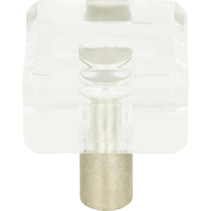 Atlas Homewares Optimism Square Knob 1 1/4 Inch Brushed Nickel