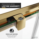 ANZZI SD-AZ15-01BG Enchant 70-in. x 60.4-in. Framed Sliding Shower Door in Brushed Gold