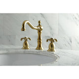 Kingston Brass KS1977TX 8 in. Widespread Bathroom Faucet, Brushed Brass