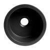 Black Matte Round 18" x 18" Undermount / Drop In Fireclay Prep Sink