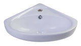 ALFI brand AB109  18" White Corner Porcelain Wall Mounted Bath Sink