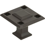 Atlas Homewares Modern Craftsman Square Knob 1 5/16 Inch Aged Bronze