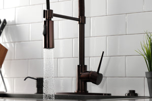 Gourmetier LS8775NYL New York Single-Handle Pre-Rinse Kitchen Faucet, Oil Rubbed Bronze