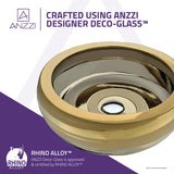 ANZZI LS-AZ8201 Levi Series Vessel Sink in Smoothed Gold