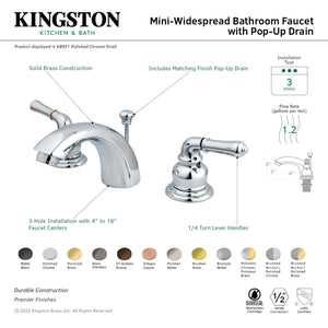Kingston Brass KB951 Magellan Mini-Widespread Bathroom Faucet, Polished Chrome