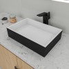 Black Matte Single Hole Tall Bathroom Faucet