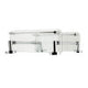 ALFI brand AB9549 Polished Chrome Wall Mounted Double Glass Shower Shelf Bathroom Accessory