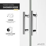 ANZZI SD-AZ15-01CH Enchant 70-in. x 60.4-in. Framed Sliding Shower Door in Chrome