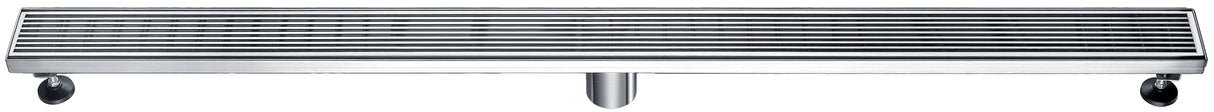 ALFI brand 47" Stainless Steel Linear Shower Drain with Groove Lines