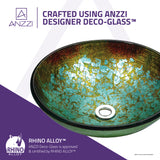 ANZZI LS-AZ8180 Tara Series Deco-Glass Vessel Sink in Glacial Blaze