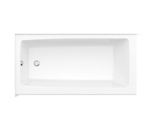 MAAX 106813-000-002-001 Mackenzie Corner 6032 AcrylX Corner Left-Hand Drain Bathtub in White