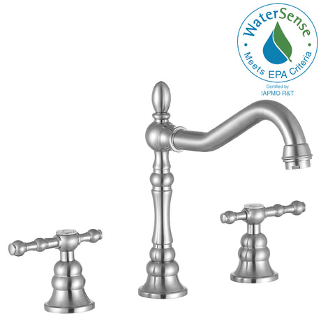 ANZZI L-AZ184BN Highland 8 in. Widespread 2-Handle Bathroom Faucet in Brushed Nickel