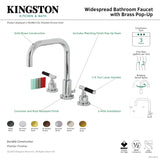 Kingston Brass FSC8933CKL Kaiser Widespread Bathroom Faucet with Brass Pop-Up, Brushed Brass